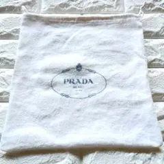 PRADA プラダ 巾着袋 保存袋 27×26cm ポーチ ホワイトのサムネイル