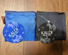 KALDI エコバッグ　黒＆青