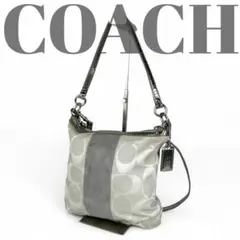 【美品】コーチ 2way ショルダーバッグ シグネチャー F13278 C11