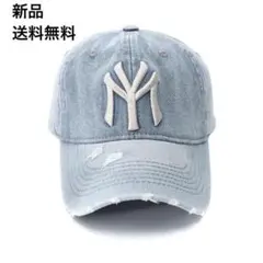 大トレンド⭐️新品 デニムベースボールキャップ 帽子 NY LAストリート