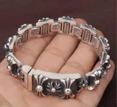 クロス十字架/ブレスレット/腕輪/シルバーS925刻印/男女兼用