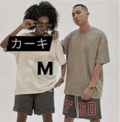 新品✨ 無地 シンプル 半袖 Tシャツ カーキ M