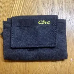 Clive クライブ　折りたたみ式　コインケース　ポーチ 黒
