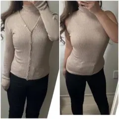 TERRACE アンサンブル タートルネック　ノースリーブ　カーディガン　ザラ