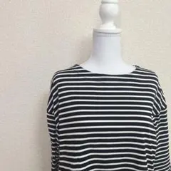 sono バイカラー ボーダー 切り替え 長袖 カットソー　トップス Tシャツのサムネイル