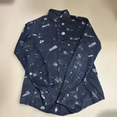 アルマーニArmani Jeans 長袖シャツ 宇宙柄 イタリア製生地 XSのサムネイル