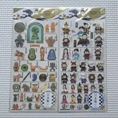 匿名配送 にほんのシール 古代　戦国　2枚セット カミオジャパン