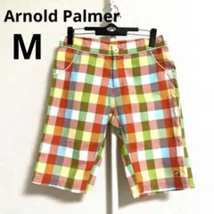 アーノルドパーマー M ハーフパンツ オレンジ チェック スポーツ タウンユースのサムネイル