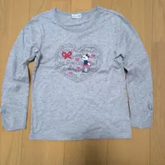 ニットプランナー　 グレー 長袖カットソー　ウサギ刺繍　130サイズ　女の子
