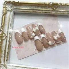 ネイルチップ ￤ ピンクネイル ワンホン ガーリー リボン 推しネイル 量産型