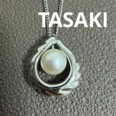 26432✨タサキ アコヤ真珠ネックレス ツイスト シルバー925 T刻印 