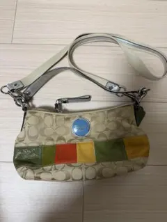 COACH コーチ シグネチャー 2WAY ショルダーバッグ マルチカラー