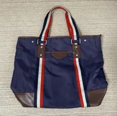 ビームス BEAMS トートバッグ ネイビー×ストライプ