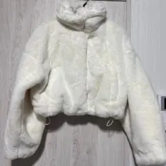 nui nulluファーショートジャケットフリーサイズ新品ホワイト