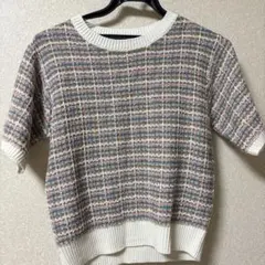 INGNI ツイード半袖ニット