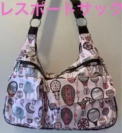 レスポートサック　ショルダーバッグかなり大きめ　気球柄ピンク