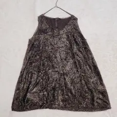 mizuiro-ind ミズイロインド ベスト シャギー ブラウン ゆったり