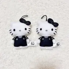 ハローキティ ハッピーセット 白黒 モノクロ ぬいぐるみ マスコット しろ&くろ