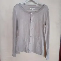 Rope picnicベージュ 長袖カーディガン ボタン付き