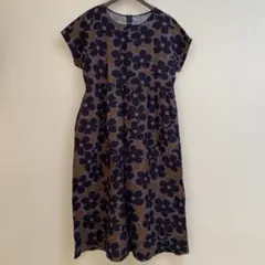 花柄半袖ロングワンピース XXL
