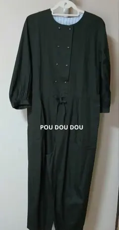 【新品・タグ付き】POU DOU DOUダークグリーン 長袖ジャンプスーツのサムネイル