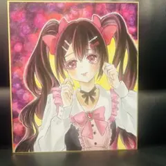 オリジナル 手描きイラスト 原画 コピック 一点物 色紙 - メルカリ