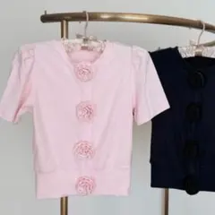Treaturself rose cardigan blackのサムネイル