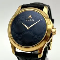 【美品/稼働】GUCCI Gタイムレス GG 腕時計 QZ メンズ 126.4