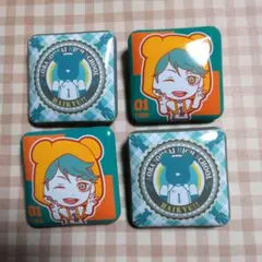 ベア　BE＠RBRICK　ベアブリック　及川　徹　缶バッジ　スクエア　ハイキュー