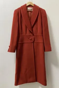 NINA RICCI 朱色 ロングコート サイズ7のサムネイル