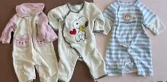 動物デザインロンパース3点セット