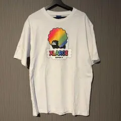 XLARGE レインボーアフロ ゴリラ Tシャツ ホワイト