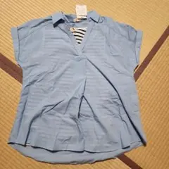 vネック ブルー