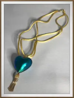 ベネチアングラス エメラルドグリーン ネックレス 新品