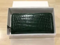 【ＧＷ最終日セール】レザック　ラウンドファスナー　緑　定価20万以上 GW最終日セール】レザック ラウンドファスナー 緑 定価20万以上