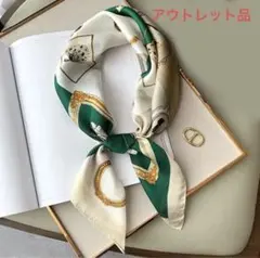 新品★OUTLET★大判スクエアスカーフ70cm グリーン