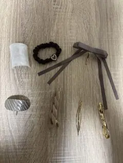 ヘアアクセサリー　リボン　ヘアピン　セット