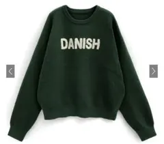 ✩GRL オーバーサイズロゴ刺繍ニットトップス[dh1295]グリーン