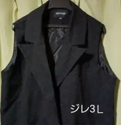 ❣️ジレベスト羽織り大きいサイズレディース黒