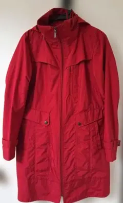 コールハーン　スプリングコート　赤　LL フード&ポーチ付