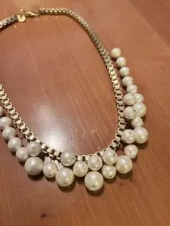 コットンパールネックレス