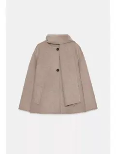 [完売品] ZARA 2025A/W新作　ウールショートスカーフコート
