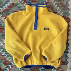 90s usa 製 LL.Bean イエロー スナップT プルオーバーフリース