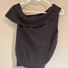 美品SNIDEL ワンショルダーオフショルカップ付き肩出しニット♡