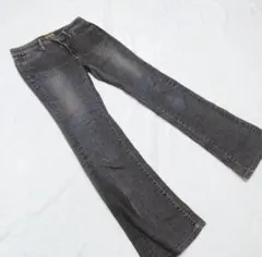 KN0571【ジョージアラブ】デニムパンツ【F】インディゴ セミフレア ジーパン