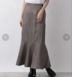 ローリーズファーム　スエードマーメイドスカート　グレー