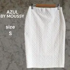 美品☆ AZUL BY MOUSSY タイトスカート ホワイト S ミディ丈のサムネイル