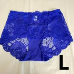 青　ブルー　L 1枚 大人 セクシー 大人可愛い レース ショーツ Lサイズ