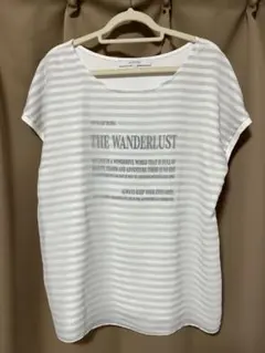 UNTITLED 半袖Tシャツ ボーダー ロゴプリントのサムネイル