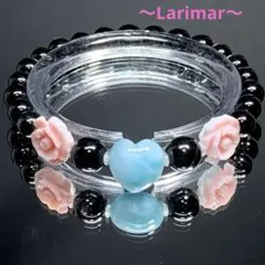 癒し❣️魅力❣️可愛いラリマーハート・コンクシェル・ハイパーシーンブレスレット❣️